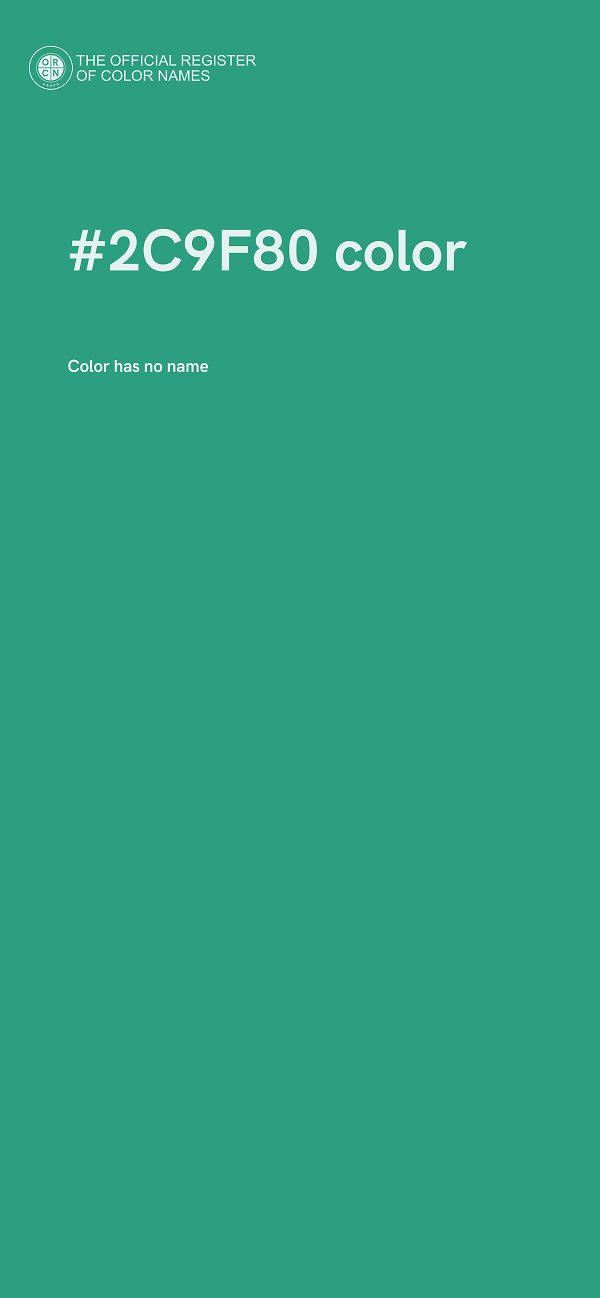 #2C9F80 color image
