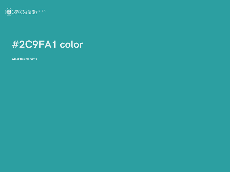 #2C9FA1 color image