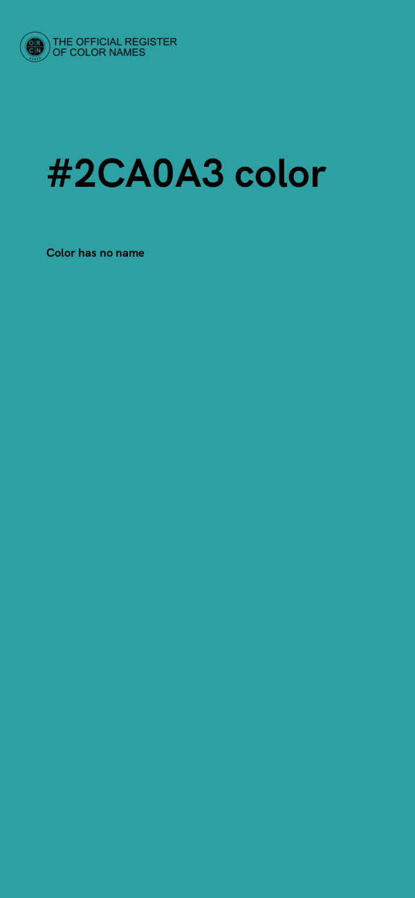 #2CA0A3 color image