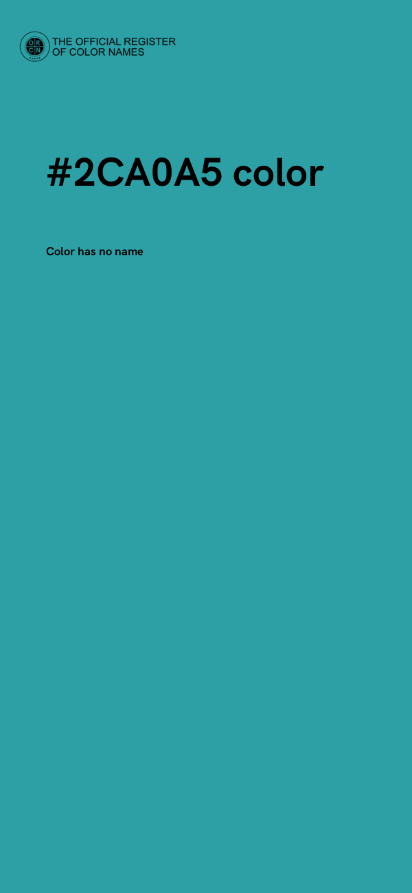 #2CA0A5 color image