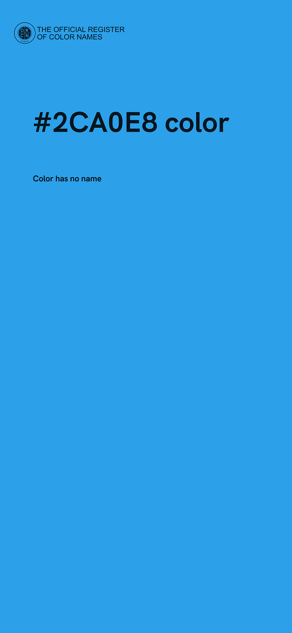 #2CA0E8 color image