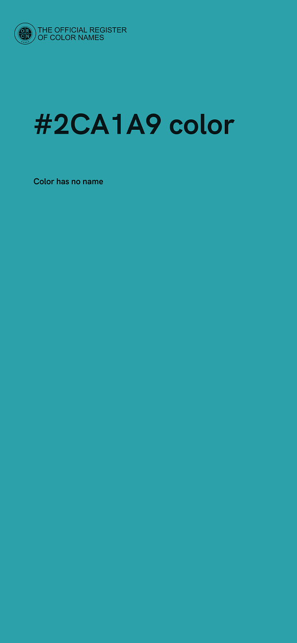 #2CA1A9 color image