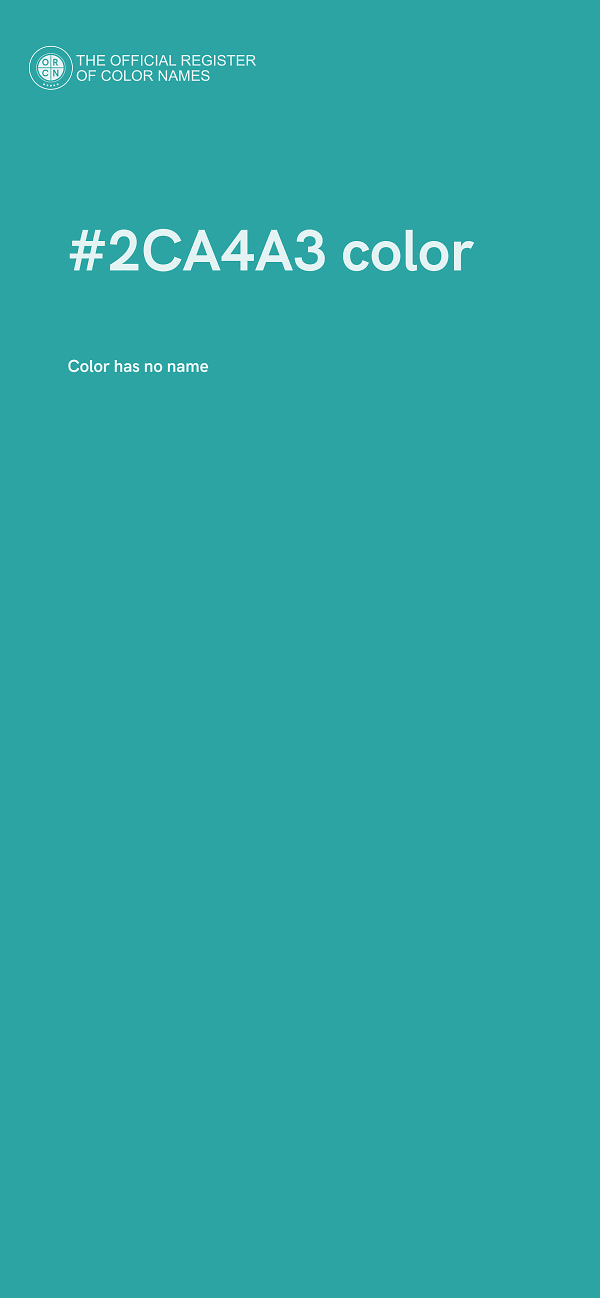 #2CA4A3 color image