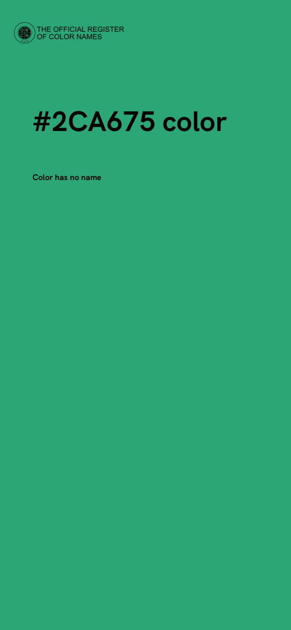 #2CA675 color image