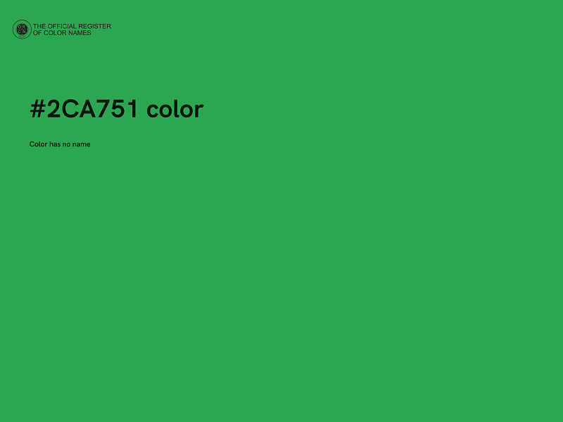 #2CA751 color image