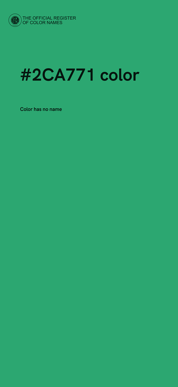 #2CA771 color image