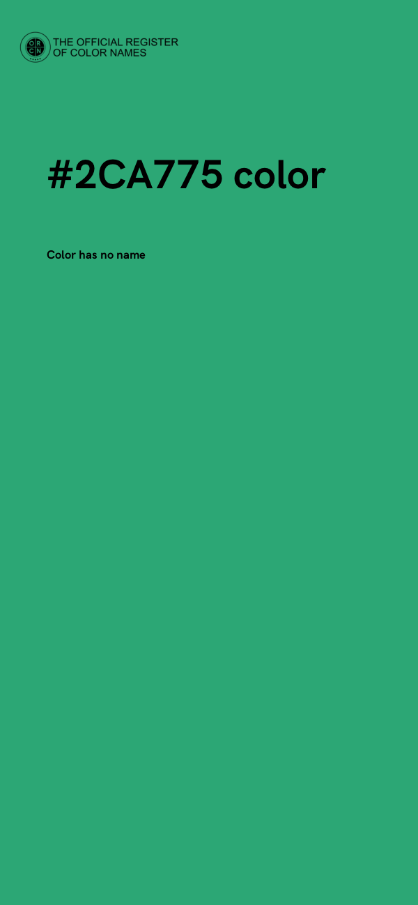#2CA775 color image