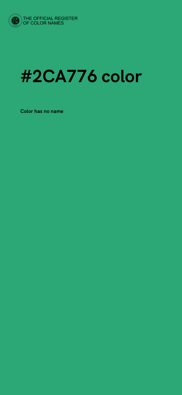 #2CA776 color image