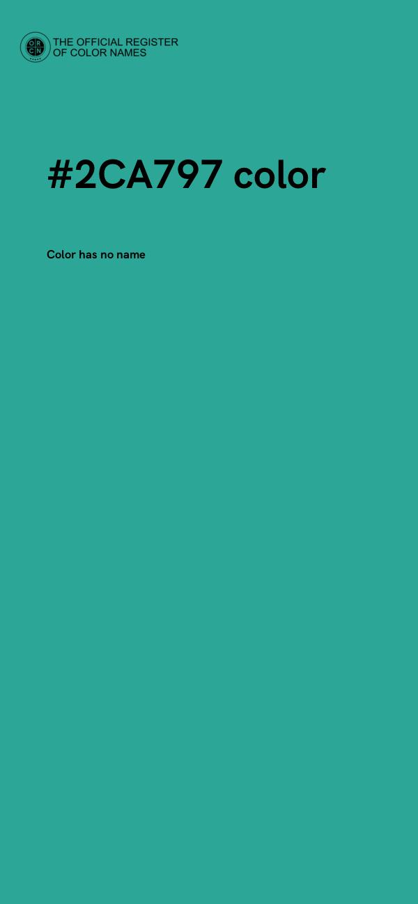 #2CA797 color image