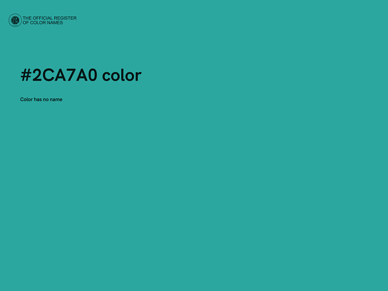 #2CA7A0 color image