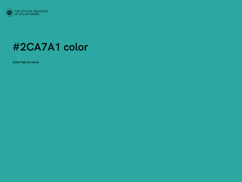 #2CA7A1 color image