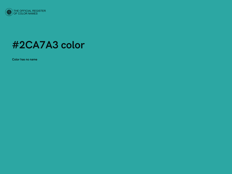 #2CA7A3 color image