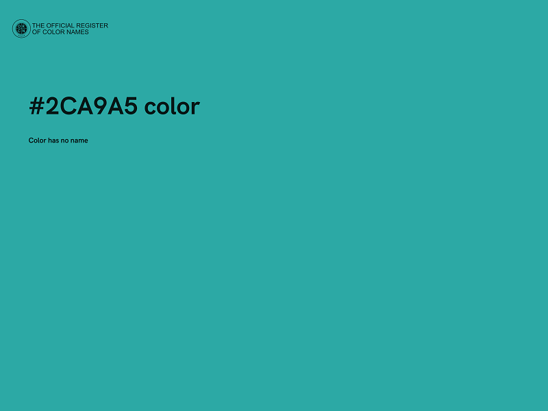 #2CA9A5 color image