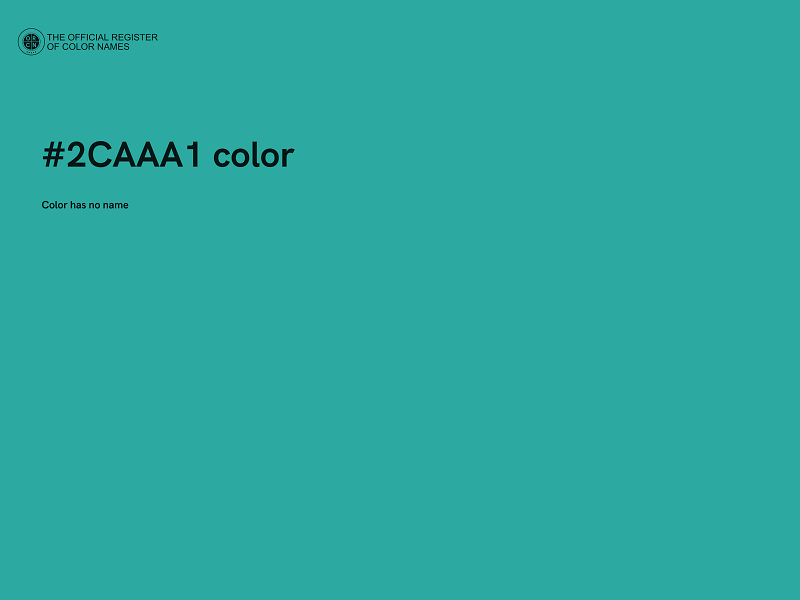 #2CAAA1 color image