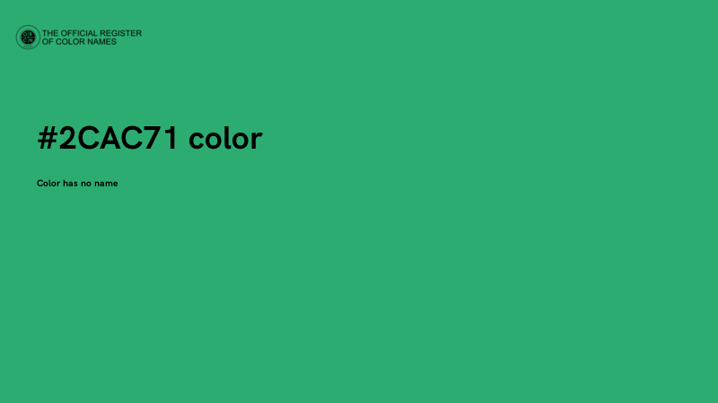 #2CAC71 color image