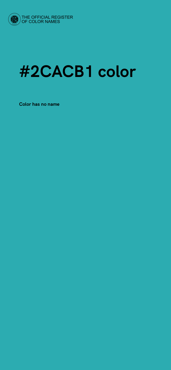 #2CACB1 color image