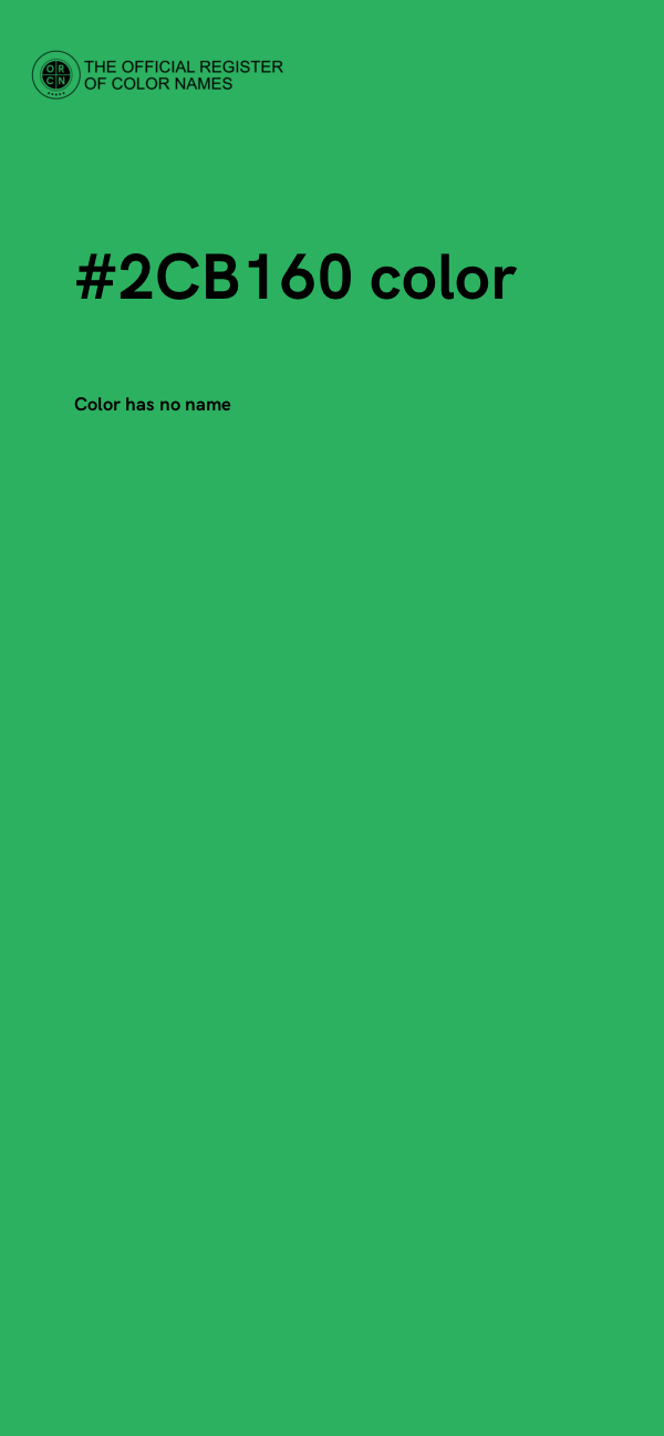 #2CB160 color image