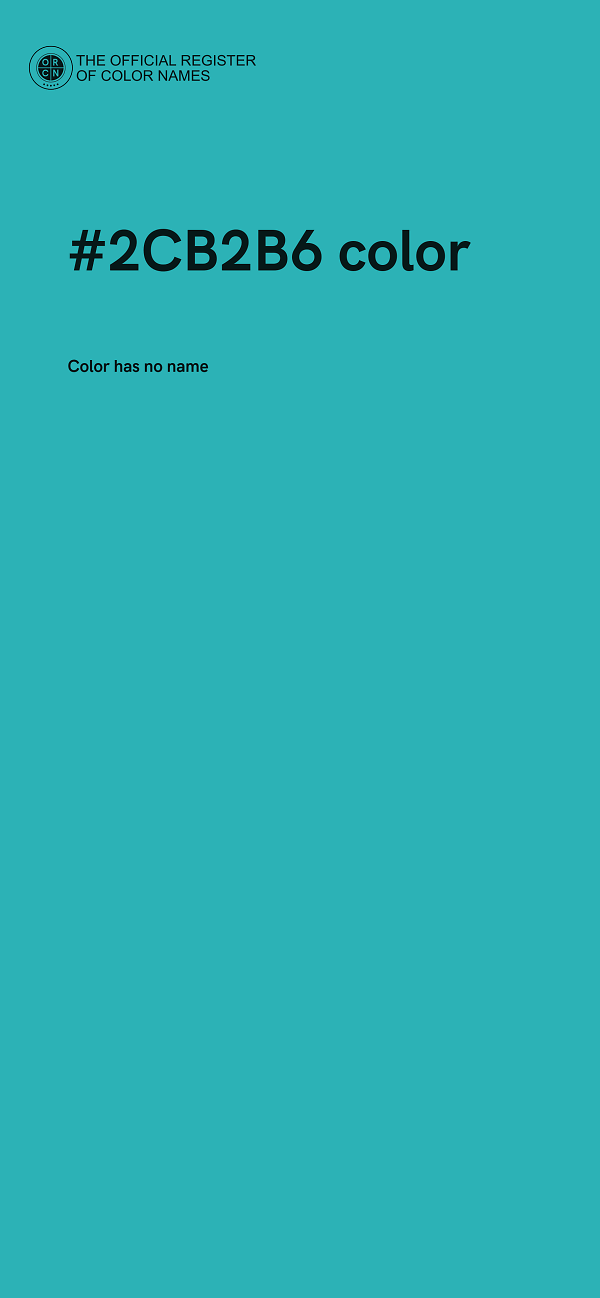#2CB2B6 color image