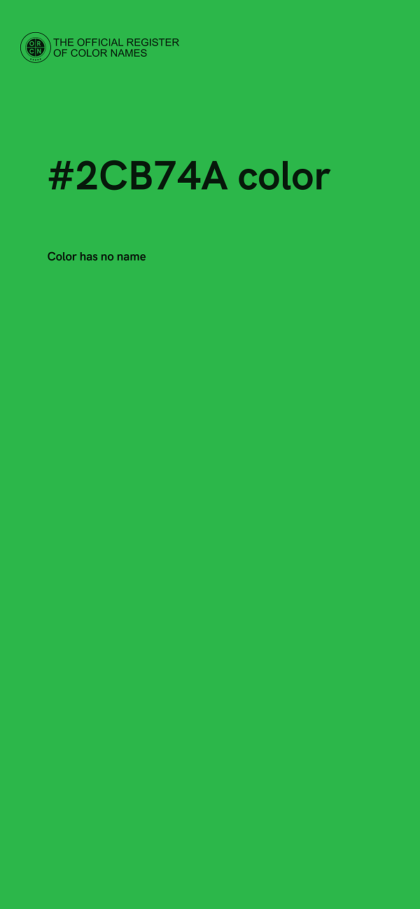 #2CB74A color image