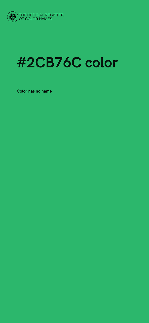 #2CB76C color image