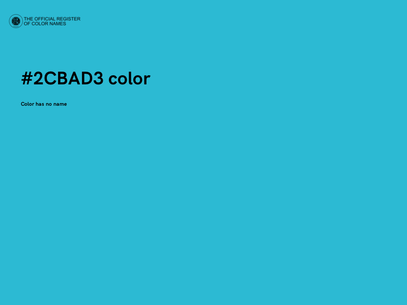 #2CBAD3 color image