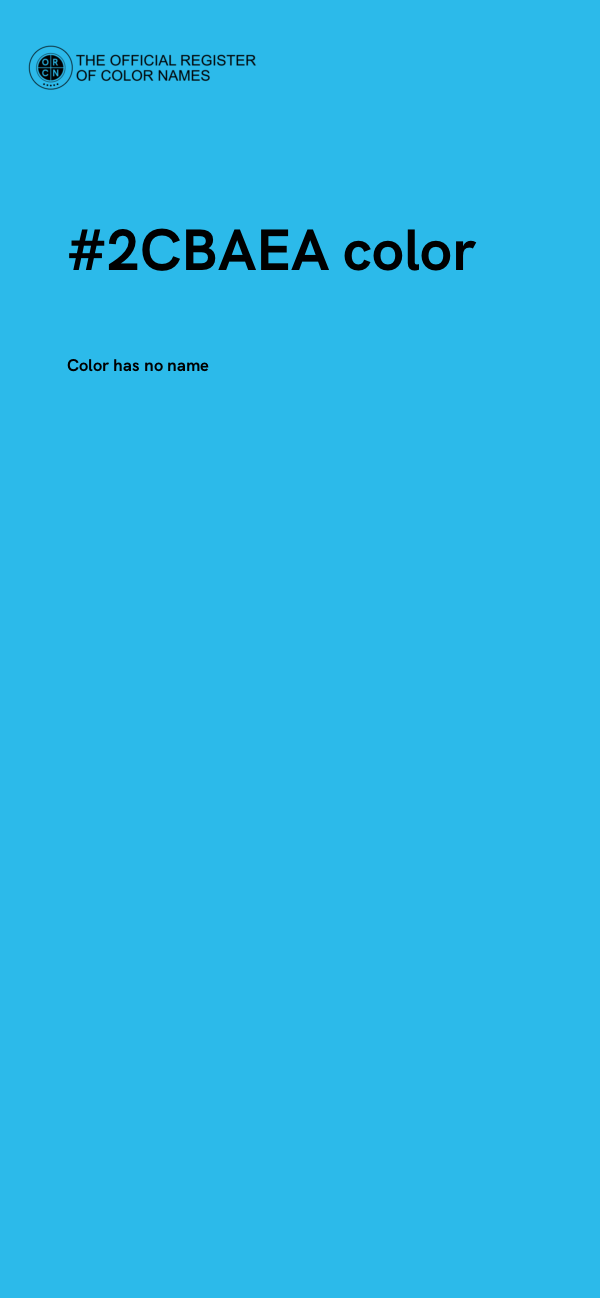 #2CBAEA color image
