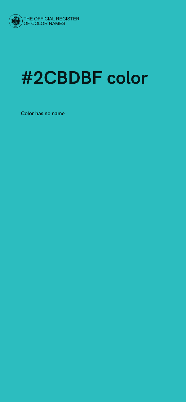 #2CBDBF color image