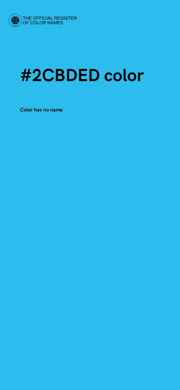 #2CBDED color image