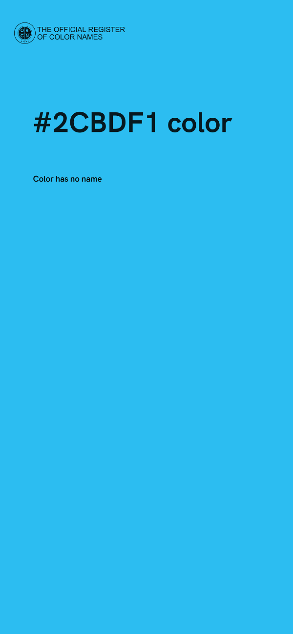 #2CBDF1 color image
