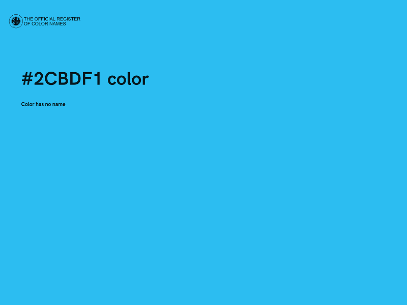 #2CBDF1 color image