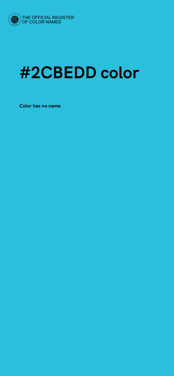#2CBEDD color image