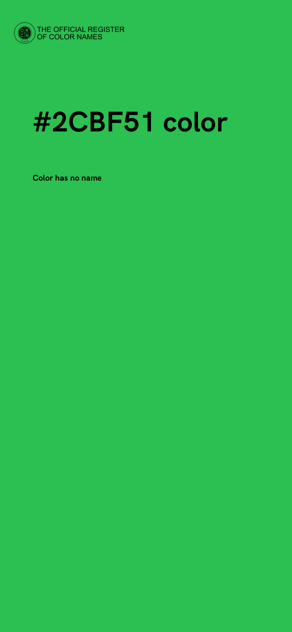 #2CBF51 color image