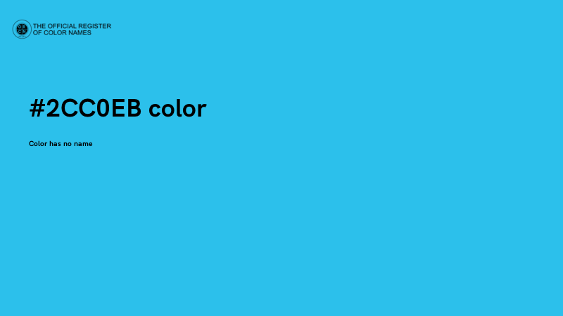 #2CC0EB color image