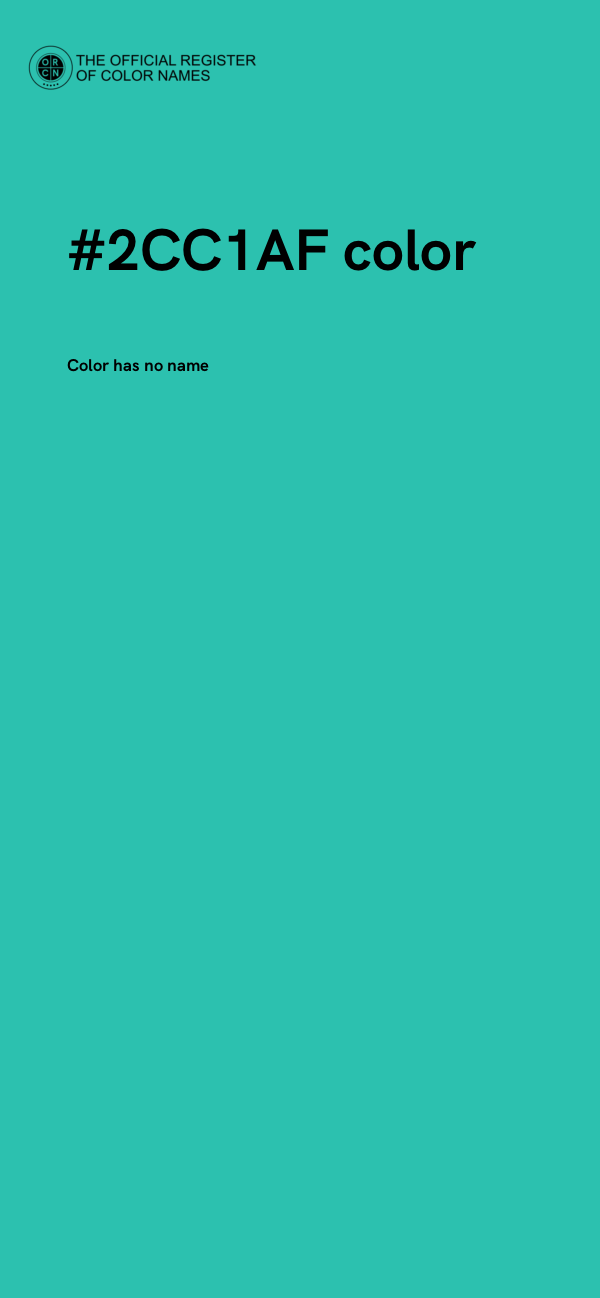 #2CC1AF color image