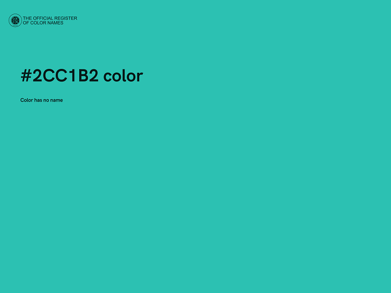 #2CC1B2 color image