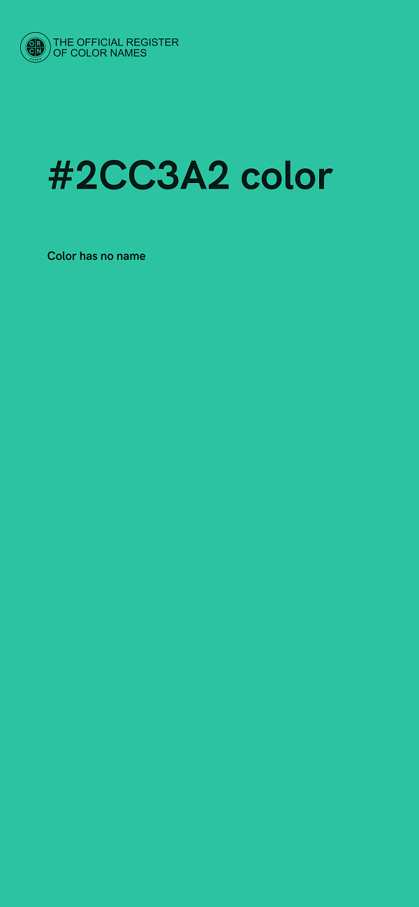 #2CC3A2 color image