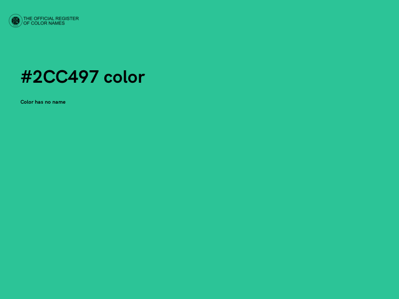 #2CC497 color image