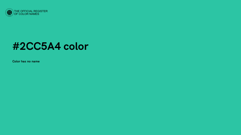 #2CC5A4 color image