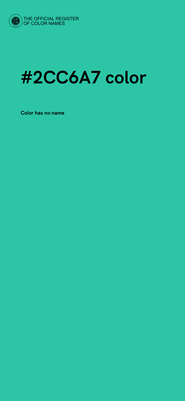 #2CC6A7 color image