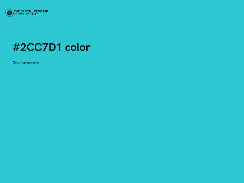 #2CC7D1 color image