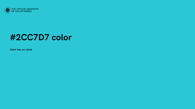 #2CC7D7 color image