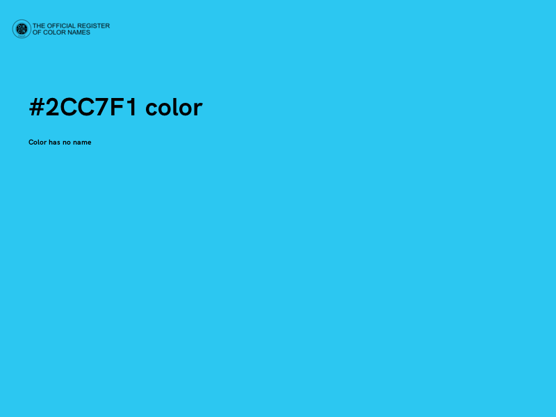 #2CC7F1 color image