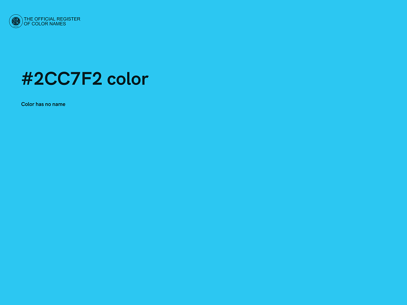 #2CC7F2 color image