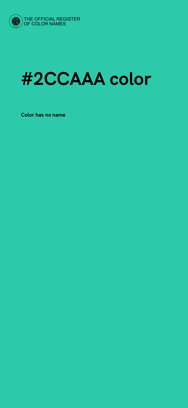 #2CCAAA color image