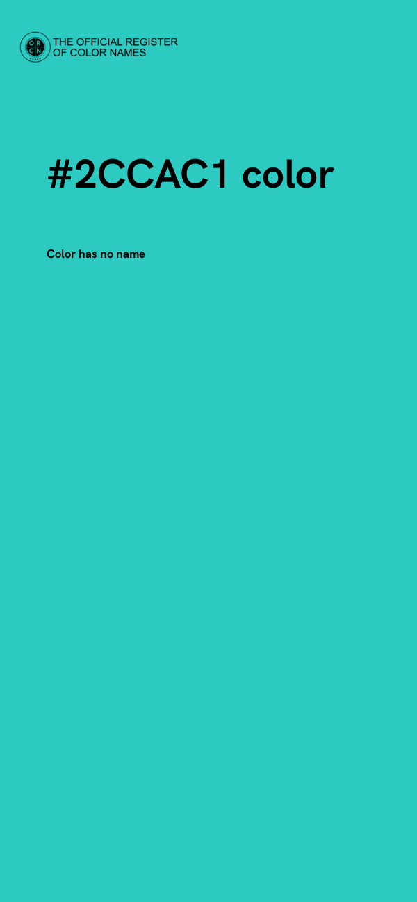 #2CCAC1 color image