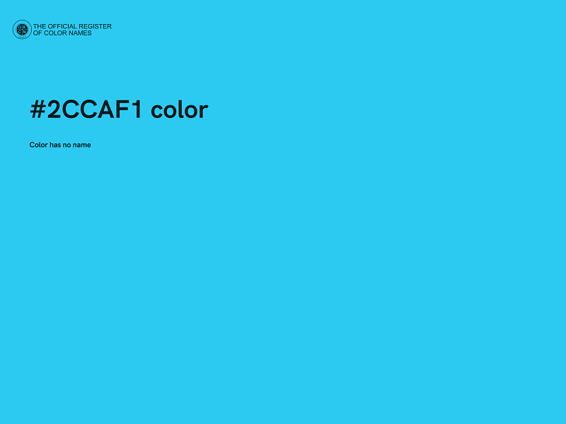 #2CCAF1 color image