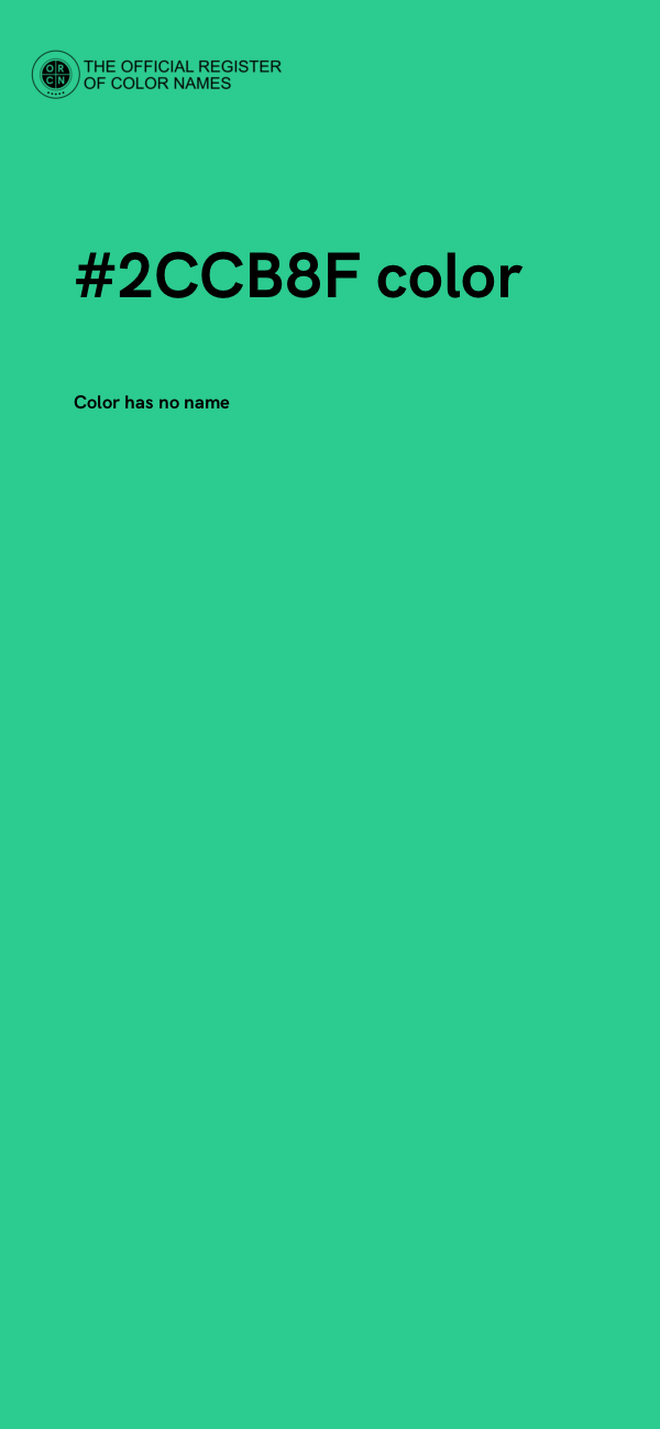 #2CCB8F color image
