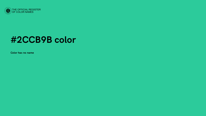 #2CCB9B color image