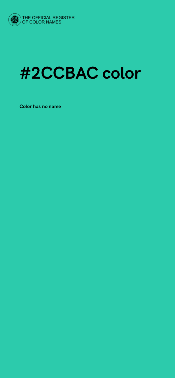 #2CCBAC color image
