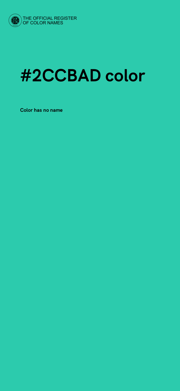 #2CCBAD color image